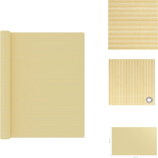 vidaXL Tenttapijt - Beige - 250 x 400 cm - HDPE - Weerbestendig - Tenttapijt