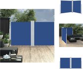 vidaXL Zijluifel Uittrekbaar 160 x (0 - 600) cm Blauw - Polyester met PU-coating - Windscherm (tent)