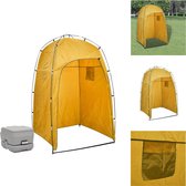 vidaXL Campingtoilet en Tent - Draagbaar en Privacy Gevend - 10L Schoonwatertank - 130x130x210cm - Geel - Campingdouche
