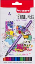 Bruynzeel fineliner set 12 kleuren | Set a 12 stuk | 6 stuks