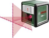 Bosch Cross line laser Quigo Plus - Alcaline (2x LR03 / AAA) - support 1,1 m - cible dans une boîte en fer blanc
