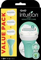 Wilkinson Sword Intuition 2-in-1 Sensitive Care - Scheermes - Voordeelverpakking - Navulmesjes 3 stuks - met Houder