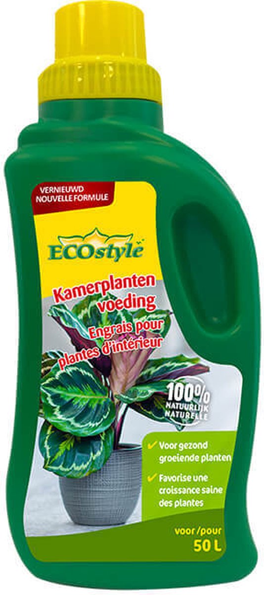 ECOstyle Kamerplanten Voeding - Voor Meer Bloemknoppen en Groene Bladeren - Geschikt voor alle Kamerplanten - 1 L