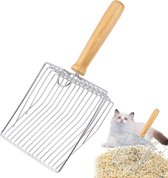 Kattenbakschep van metaal, kattenbakschep voor kattenbakvulling, kattenbakschep voor huisdieren strooisel, gemakkelijk te reinigen