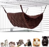 Hangmat voor kleine dieren, hangmat bed en tunnelkooi voor ratten, hamsters, eekhoorns, suikerzweefvliegtuig, cavia's, fretten, tunnelverbergen om op te hangen voor kooi (koffie)