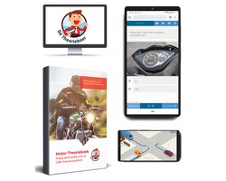 Motor Theorieboek 2026 met 3250 Online Oefenvragen & 60 Examens en 9 toetsen + Mobiele Apps - Motorfiets - Rijbewijs A