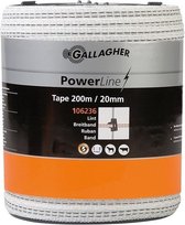 Gallagher | PowerLine Lint - Wit - 20 MM / 200 K
