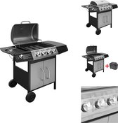 vidaXL Gasbarbecue - Gasbarbecue - 104 x 55.4 x 97.7 cm - Stijlvol design - Barbecue