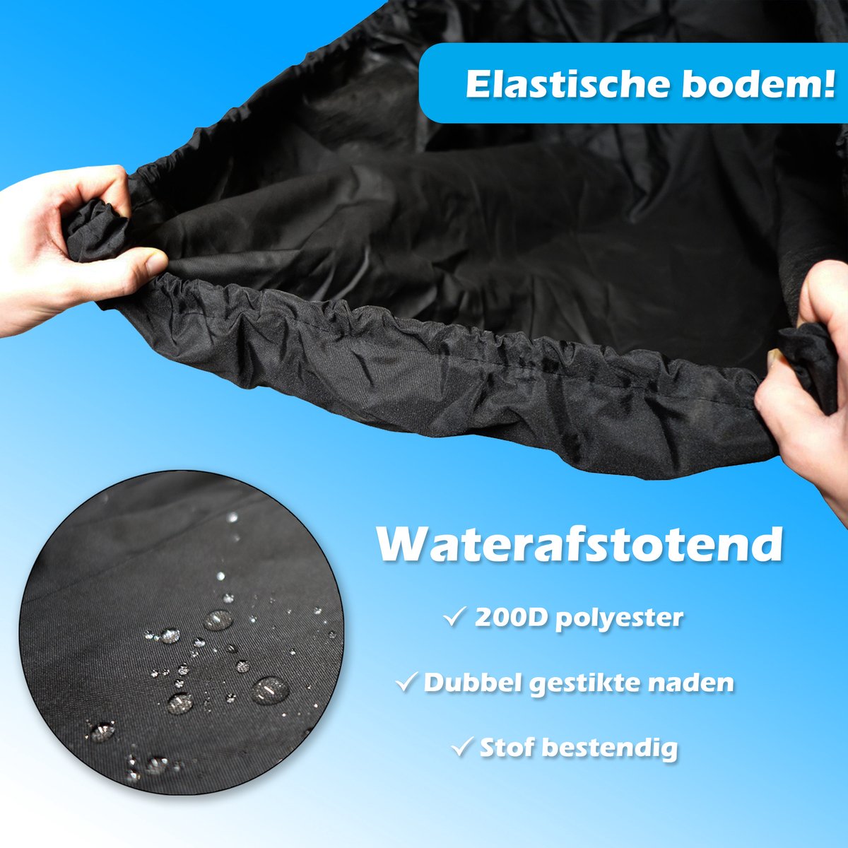 Maxxcovers - Scooterhoes met Windscherm Waterdicht - Universele Hoes voor Buiten - Ook voor Vespa Sprint Scooter - Maat M - Zwart – foto 4