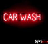CAR WASH - Lichtreclame Neon LED bord verlicht | SpellBrite | 84 x 16 cm | 6 Dimstanden - 8 Lichtanimaties | Reclamebord neon verlichting