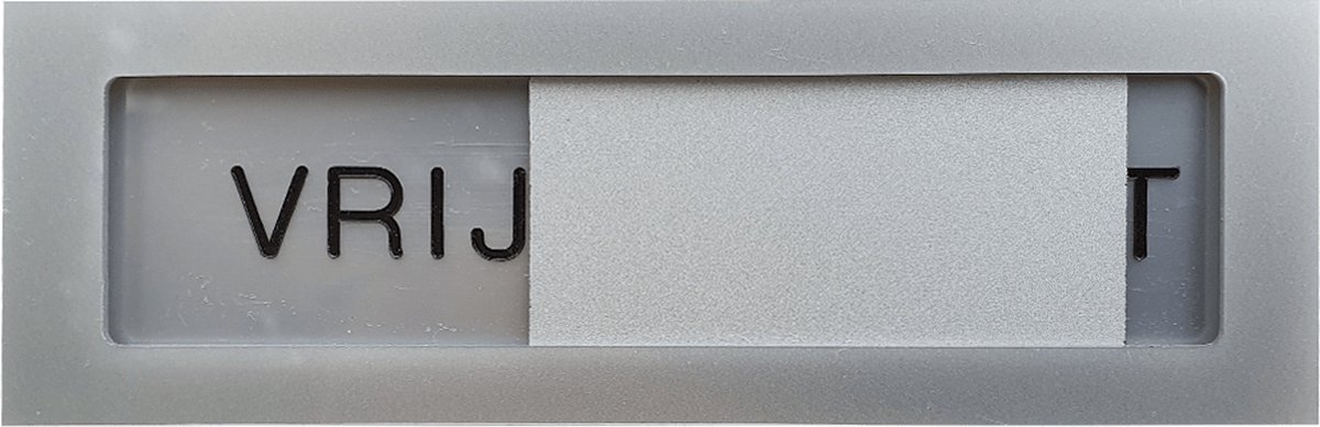 GM-249 30x15cm Schuifbordjes zilver acrylaat tekst zwart