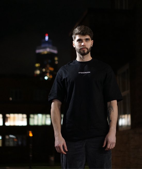 Stokerson - T-shirt (Sport) - Surdimensionné - Zwart intemporel - 100% Katoen - Gymwear