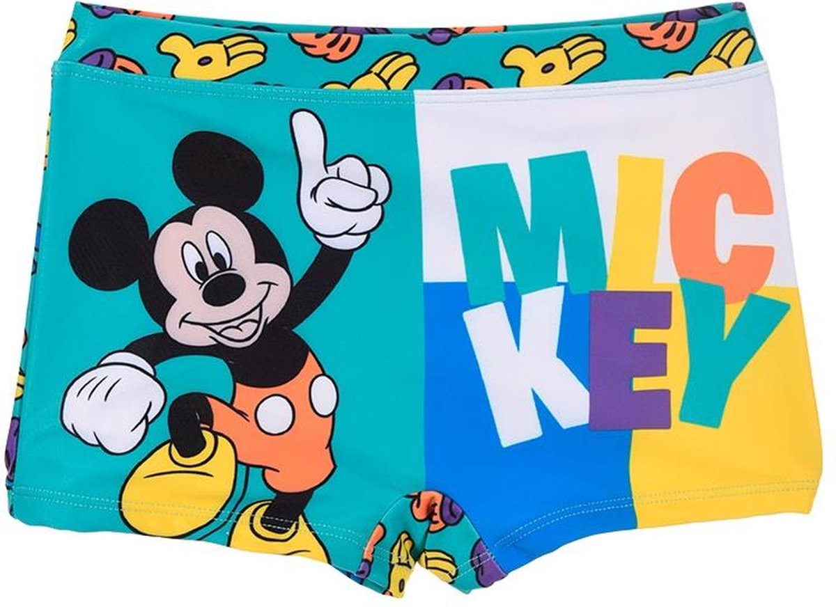 Mickey Mouse zwembroek - zwemboxer Mickey Mouse - groen - maat 98