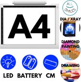 All Smiles - Light Pad A4 - Diamond Painting Volwassenen - Dimbaar - Draadloos - Lichtbord Hobby - LED Lightpad