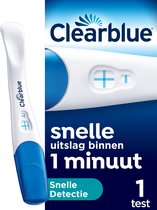 Clearblue Zwangerschapstest Snelle Detectie - Uitslag Binnen Één Minuut - 1 Test
