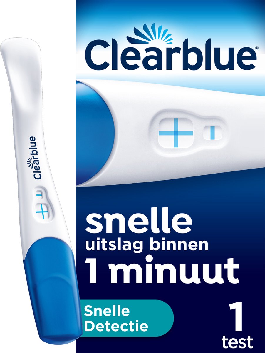 Goedkoopste Clearblue Zwangerschapstest Snelle Detectie - Uitslag vanaf 1 Minuut - 1 Test