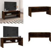 vidaXL Tv-meubel 100x40x40 cm bewerkt hout gerookt eikenkleurig - Tv Meubel - Tv Meubels - Tv Kast - Tv Kasten