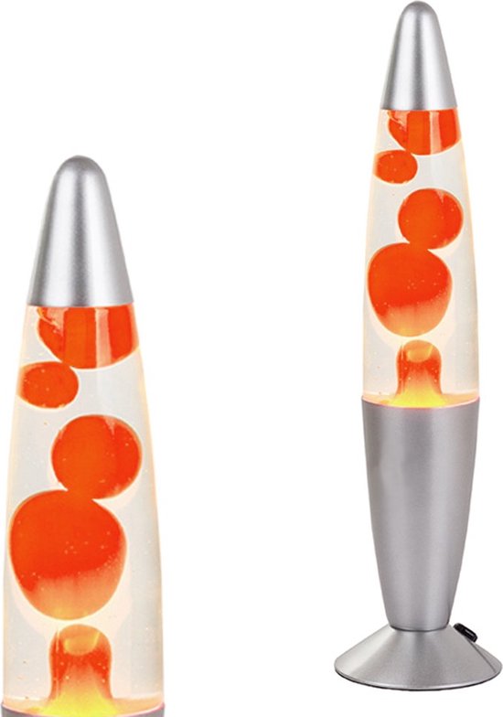 Lavalamp - Oranje - 34 cm - Lava Lamp - Lavalampen