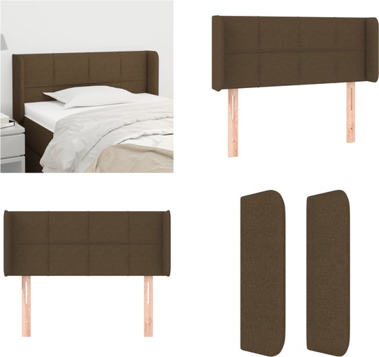Bedframe Dover stof donkerbruin 180x200 cm | -nl