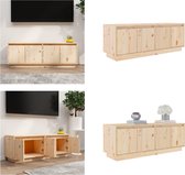 vidaXL Tv-meubel 110x34x40 cm massief grenenhout - Tv-kast - Tv-kasten - Tv-meubel - Hifi-meubel