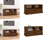 vidaXL Tv-meubel 93x35-5x45 cm bewerkt hout bruineikenkleurig - Tv-kast - Tv-kasten - Tv-meubel - Hifi-meubel