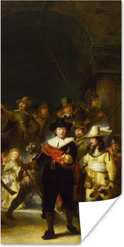 Poster De Nachtwacht - Rembrandt van Rijn - 60x120 cm