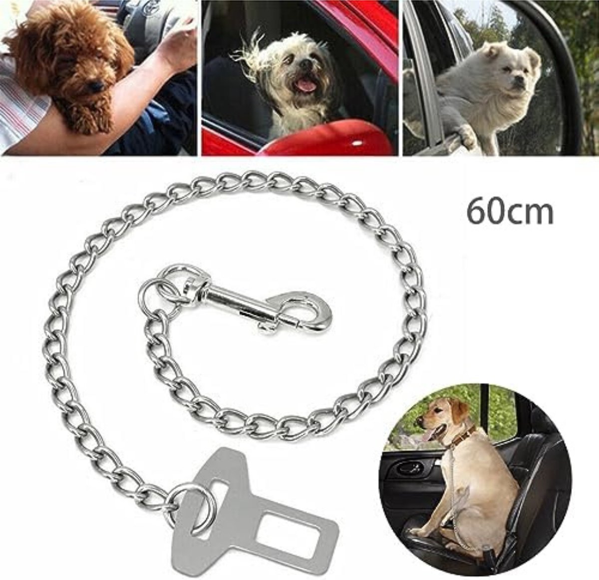 2-pack autogordels voor honden, verstelbare riem voor honden in de auto, universele