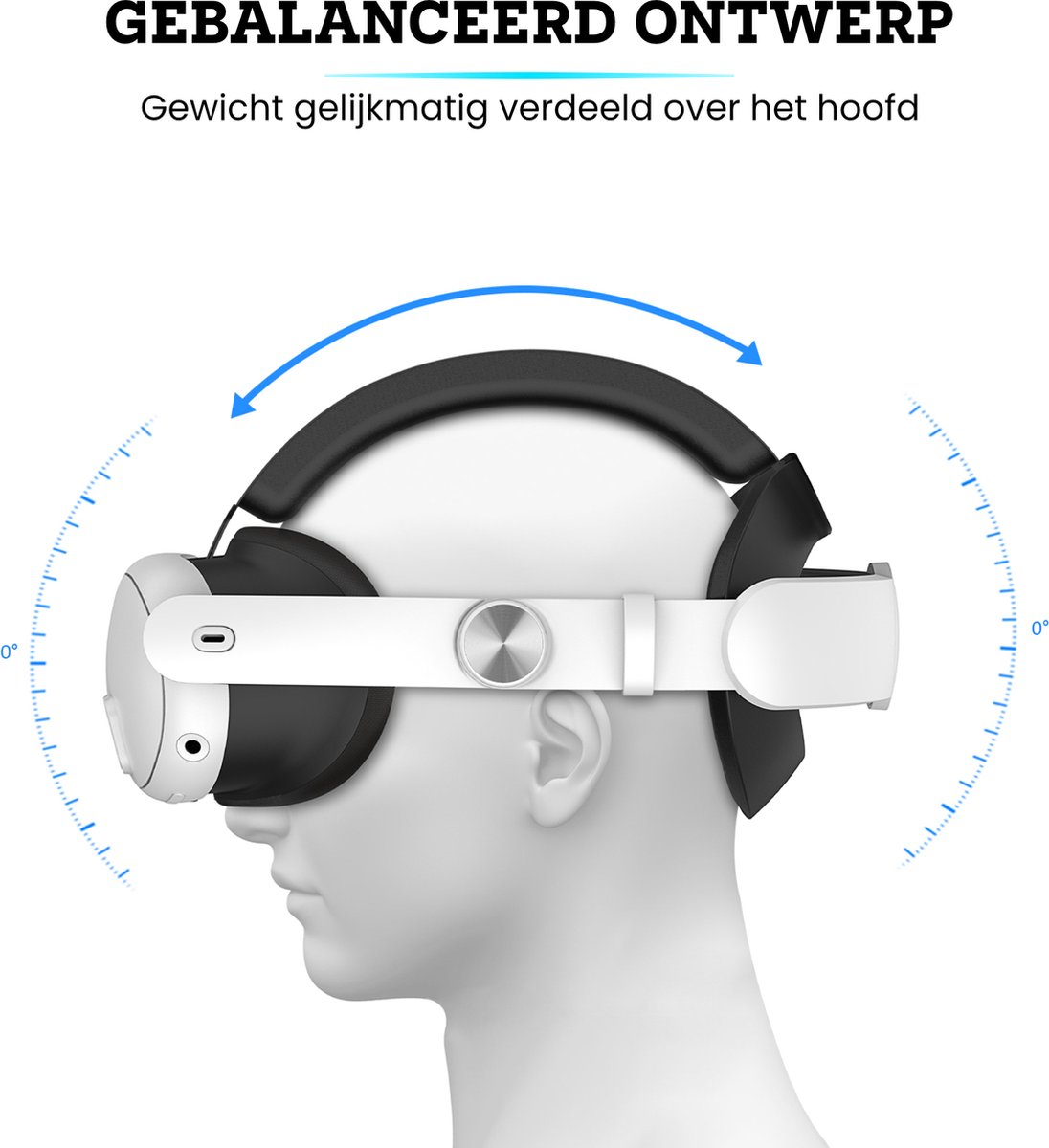Hoofdband Elite Strap met 8000 mAh batterij | voor Meta Quest 3S, Ques