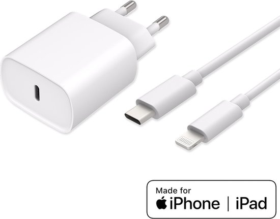 iPhone Oplader - Oplader iPhone - Adapter + Kabel - Geschikt voor iPhone - 30W Snellader - USB-C naar Lightning