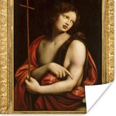 Poster St. John the Baptist - Leonardo da Vinci - 30x30 cm