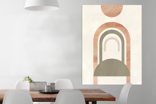 Affiche Rose - Abstrait - Beige - 90x120 cm