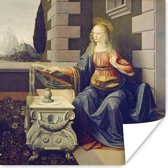 Poster The Annunciation - Leonardo da Vinci - 75x75 cm
