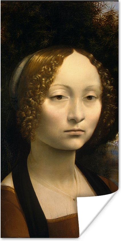 Poster Ginevra de' Benci - Leonardo da Vinci - 20x40 cm