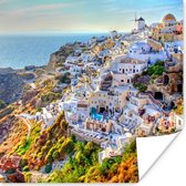 Affiche Santorin Montagnes Grèce - 30x30 cm