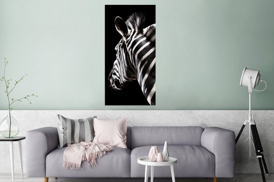 Poster 60x120 cm - Zebra - Wilde dieren - Patronen - Posters - Kamer decoratie - Wanddecoratie woonkamer - Muurdecoratie slaapkamer