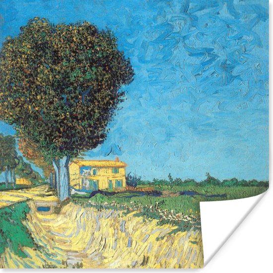 Poster De laan vlakbij Arles - Vincent van Gogh - 50x50 cm