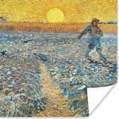 Poster De zaaier - Vincent van Gogh - 100x100 cm XXL
