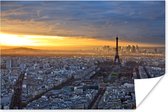 Poster Parijs - Skyline - Zon - 30x20 cm