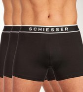 Schiesser 95/5 Organic Heren Shorts - Zwart - 3 pack