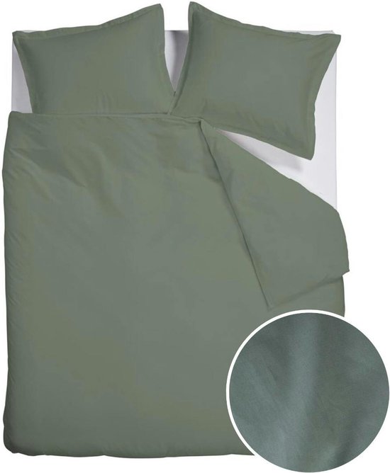 Ambiante Bamboo Uni dekbedovertrek - Lits-Jumeaux - 240x200/220 cm - Groen