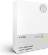 Sleepnight Matrasbeschermer - Molton - (hoekhoogte 25 cm ) White - B 180 x L 200 cm - Lits-jumeaux Waterdicht - Geschikt voor Standaard Matras - 517784-B 180 x L 200 cm