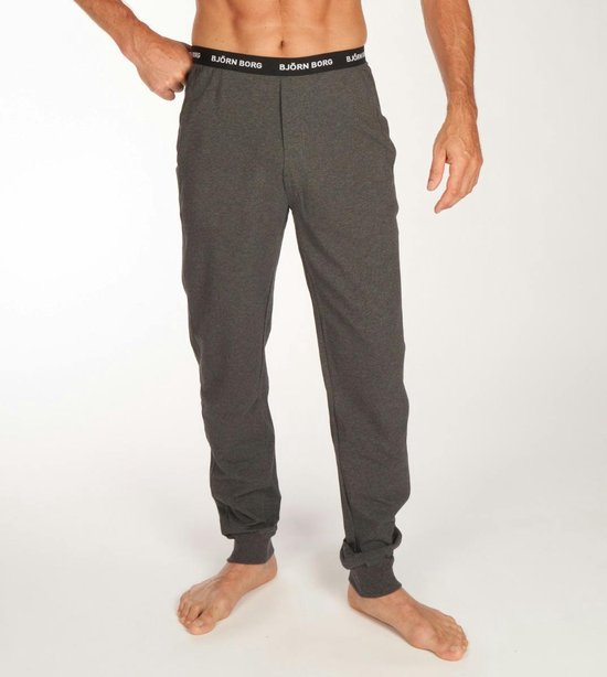 Björn Borg Core Pyjamabroek lang/Homewear broek - GY029 Antraciet - maat L (L) - Heren Volwassenen - Katoen/elastaan- 10002250-GY029-L