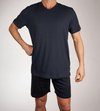 CECEBA Traveller heren shortama - blauw - Maat 7XL