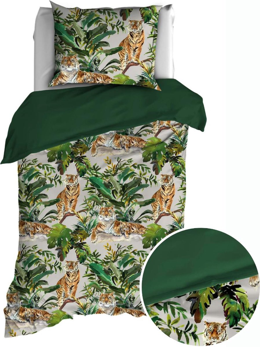 Romanette Tigger - Dekbedovertrek - Eenpersoons - 140x200/220 cm - Multi kleur