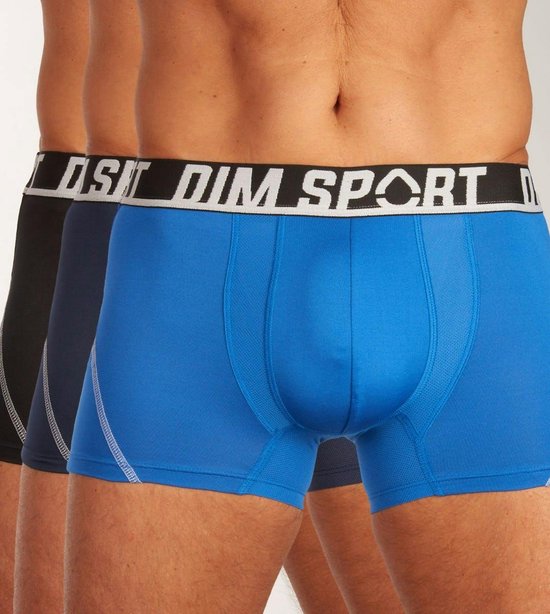 Dim Korte short/Sportshort - 3 Pack A9N Black/Blue - maat XL (XL) - Heren Volwassenen - Polyester- 08EW-A9N-XL
