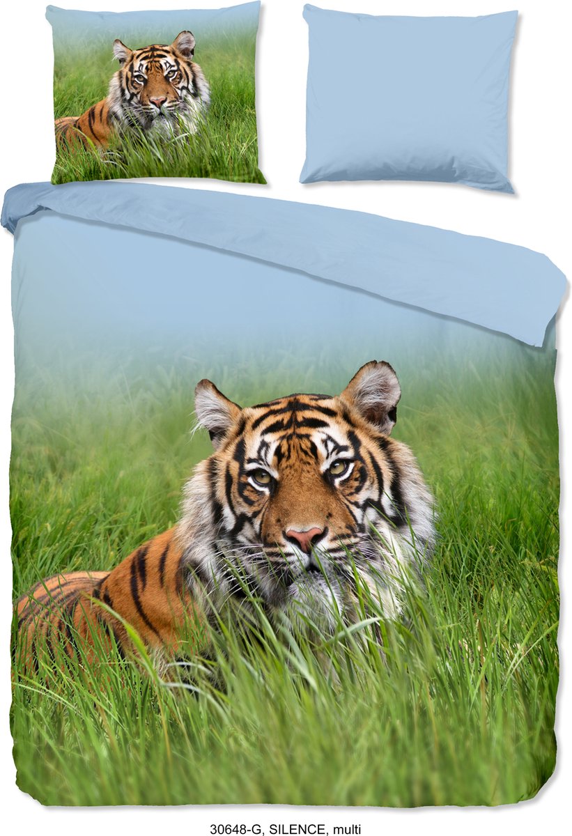 Good Morning dekbedovertrek tijger - 2 persoons 200x200/220 cm - Multi - 100% Katoen renforce