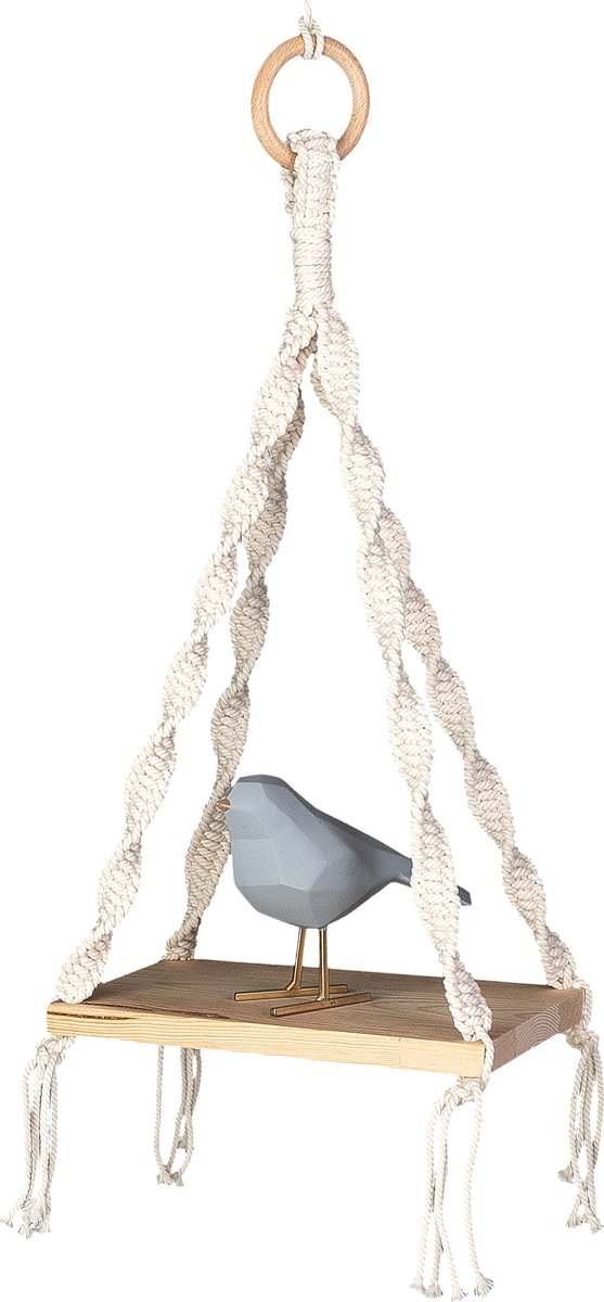 Macramé Touw met Plank - Bohemian Wandhanger Decoratie - Wandkleed - Plantenhanger - Macramé Touw/Koord met Plank - Wandhanger plant