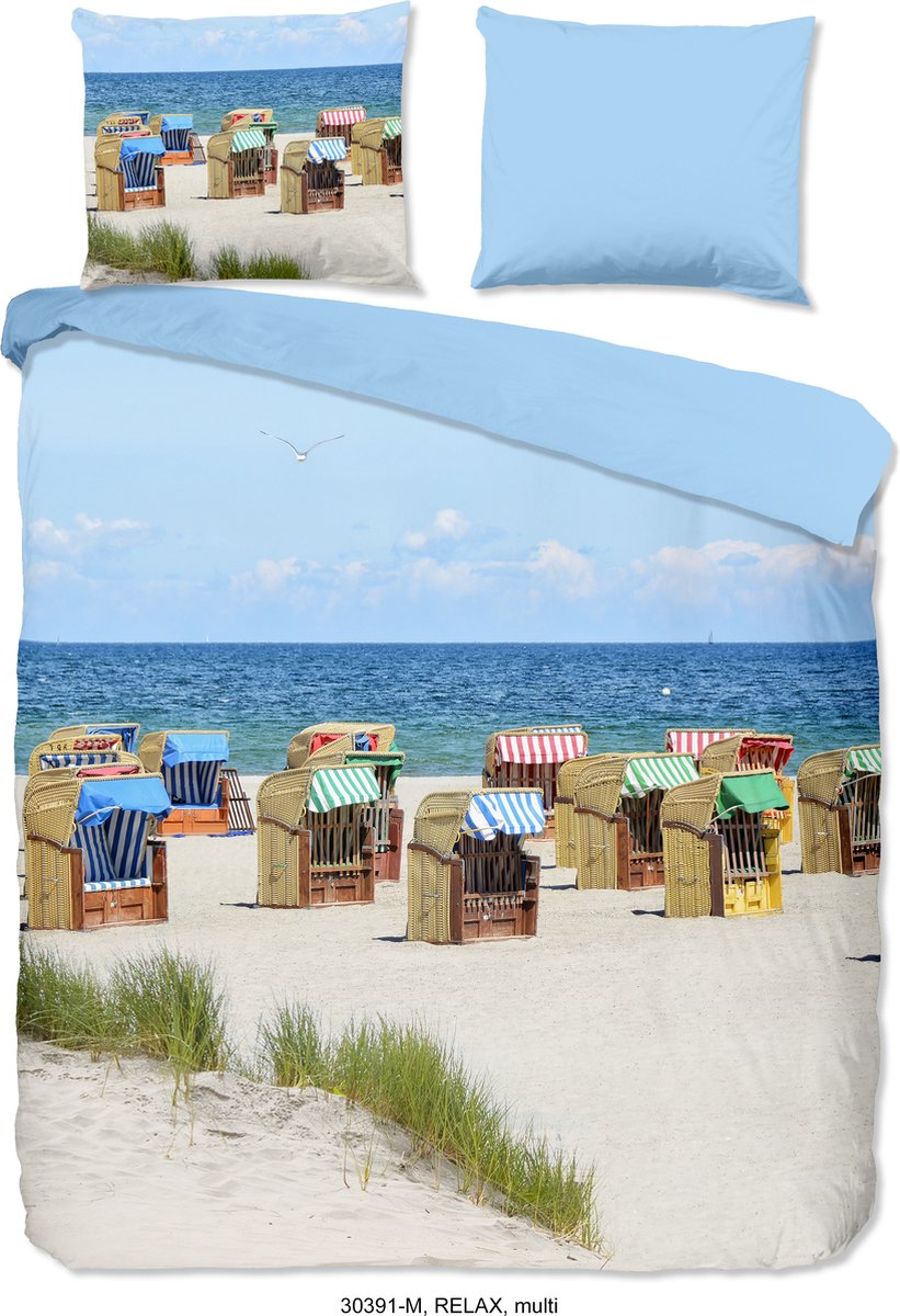 Pure dekbedovertrek strand - Lits jumeaux 240x200/220 cm - Multi - Microvezel