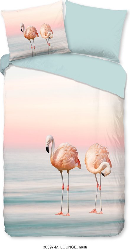 Pure Dekbedovertrek "flamingo's" - Multi - (140x200/220 cm) - Microfiber
