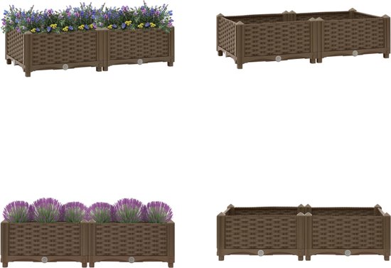 Plantenbak verhoogd 160x40x71 cm polypropeen kopen